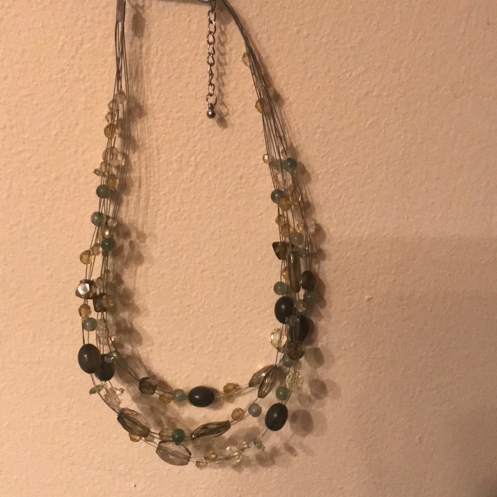 Necklace with Green Beads